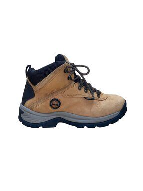 Timberland Men’s Yellow & Brown Leather Waterproof Lace-Up Hiking Boots Size 8.5